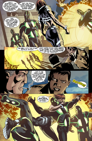 Amanda Waller and her bishop King Faraday in the midst of unauthorized rendition of supervillains.